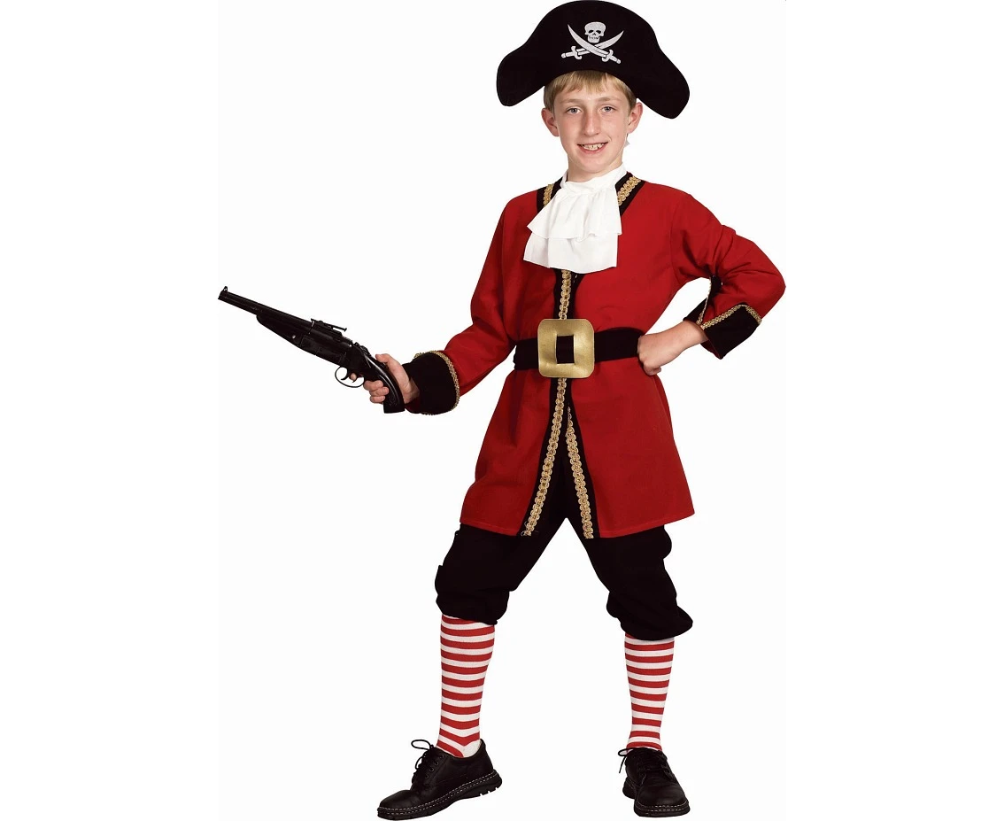 Role play-set for kids Captain (shirt, pants, jabot, belt, hat), size 110/120 cm
